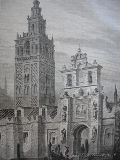 Arte: SEVILLA  GIRALDA  A&Ntilde;O 1865. - Foto 1