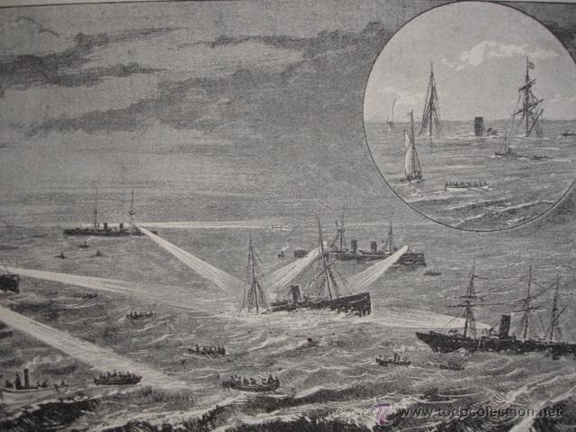 Arte: NAUFRAGIO VAPOR UTOPIA MARINA. A&Ntilde;O 1891 - Foto 1