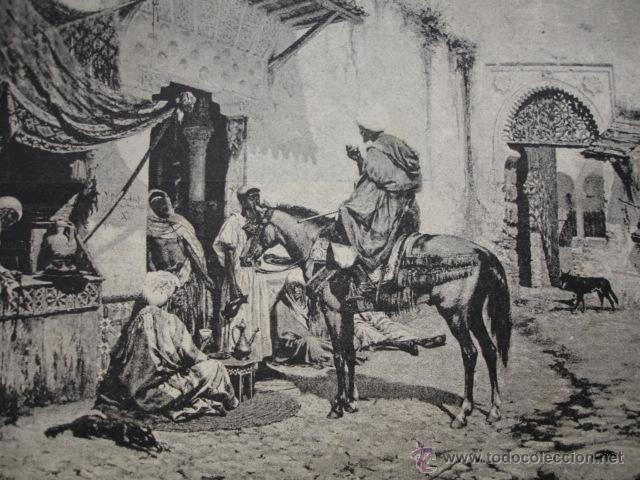 Arte: CAFE ARABE TOMAS MORAGAS Y TORRAS. A&Ntilde;O 1891 - Foto 1