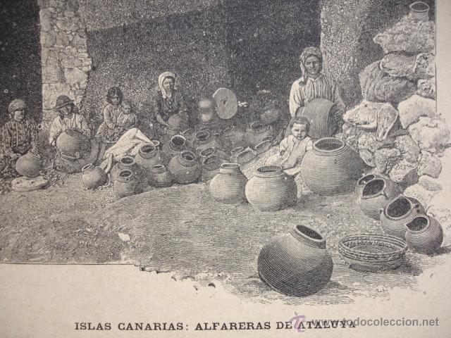 Arte: ALFARERAS DE ATALUYA  CANARIAS . A&Ntilde;O 1891 - Foto 1