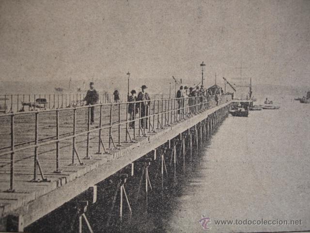 Arte: LA CORU&Ntilde;A MUELLE DE HIERRO . A&Ntilde;O 1891 - Foto 1
