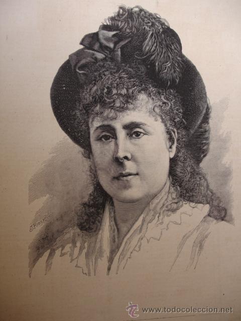 Arte: DUQUESA VIUDA DE MEDINACELI  A&Ntilde;O 1879 - Foto 1
