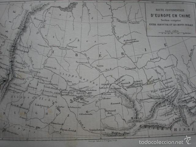 Arte: MAPA DE SIBERIA URALES Y IRKOUTSK  A&Ntilde;O 1865 - Foto 1