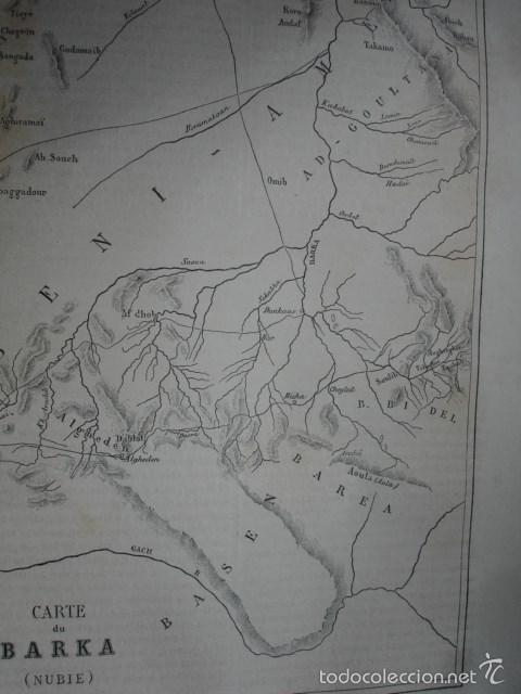 Arte: MAPA DE BARKA NUBIA  A&Ntilde;O 1865 - Foto 1