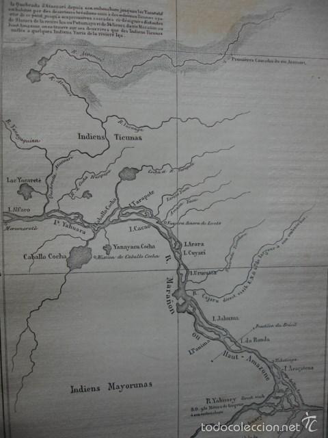 Arte: MAPA ALTO AMAZONAS  PERU .A&Ntilde;O 1865 - Foto 1