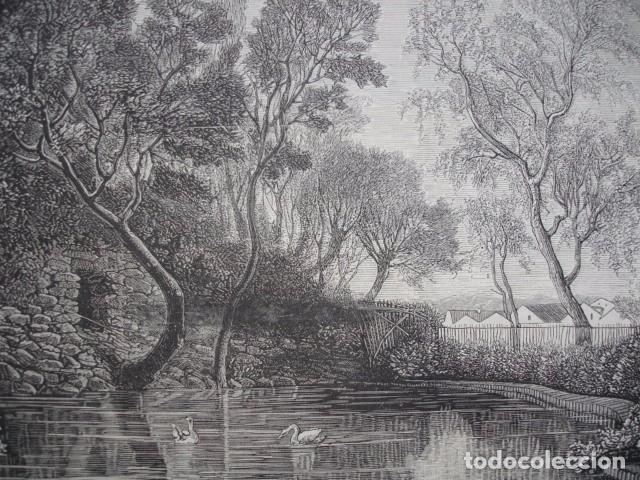 Arte: MADRID ESTANQUE EN EL RETIRO  A&Ntilde;O 1878 - Foto 1