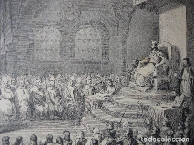 Arte: CONCILIO DE TOLEDO CON EL REY EGICA - Foto 1