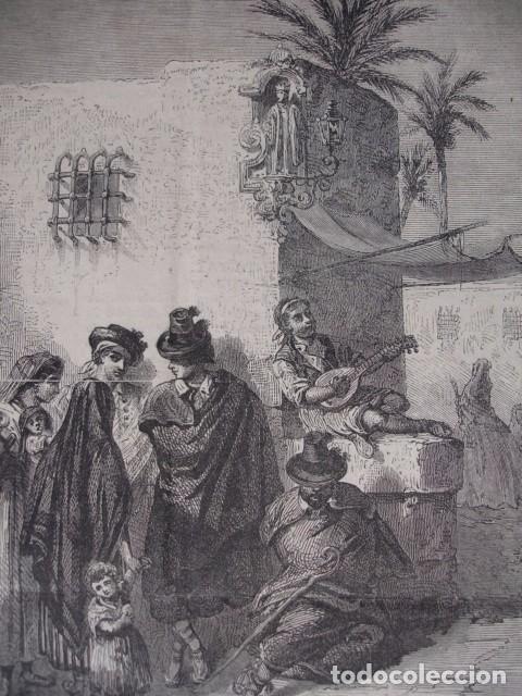 Arte: TIPOS ESPA&Ntilde;OLES LOS GITANOS  A&Ntilde;O 1865. 22X31 - Foto 1