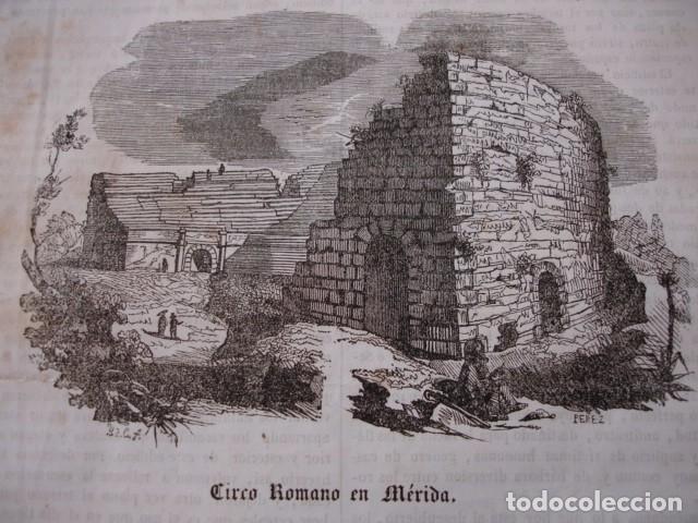 Arte: CIRCO ROMANO DE MERIDA  A&Ntilde;O 1843 - Foto 1