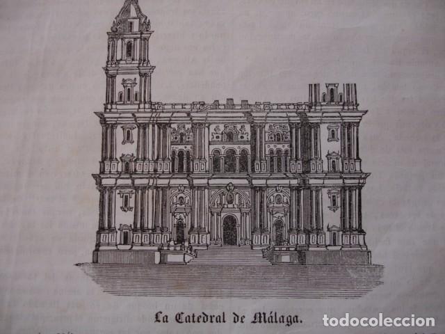 Arte: CATEDRAL DE MALAGA  A&Ntilde;O 1843 - Foto 1