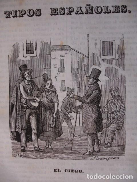 Arte: TIPOS ESPA&Ntilde;OLES EL CIEGO  1843 - Foto 1