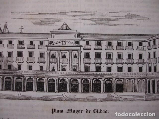 Arte: PLAZA MAYOR DE BILBAO  .A&Ntilde;O 1843 - Foto 1