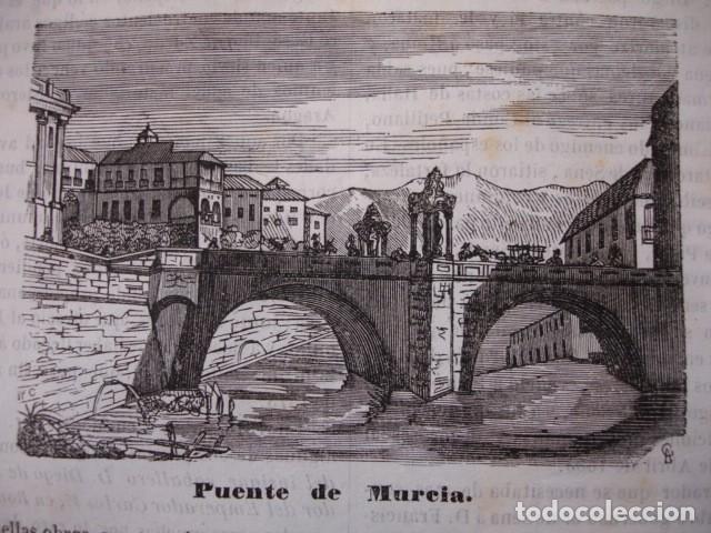 Arte: PUENTE DE  MURCIA .A&Ntilde;O 1843 - Foto 1