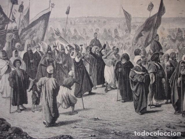 Arte: REGRESO DE LA MECA EL CAIRO .A&Ntilde;O 1878 - Foto 1