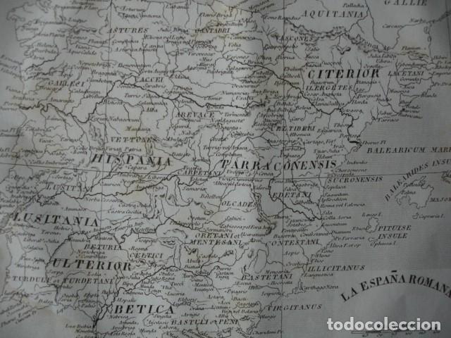 Arte: MAPA ESPA&Ntilde;A ROMANA  . A&Ntilde;O 1852 - Foto 1