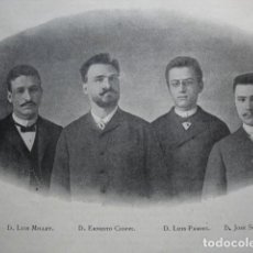 Arte: PROFESORES CUARTETO DEL CAFE DE PELAYO MUSICO AÑO 1888