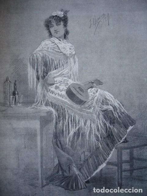 Arte: UNA MANOLA LLOVERA  A&Ntilde;O 1888 - Foto 1