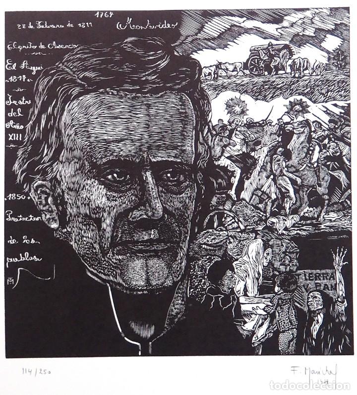 Arte: FRAN&Ccedil;OIS MAR&Eacute;CHAL. XILOGRAFIA. - Foto 2