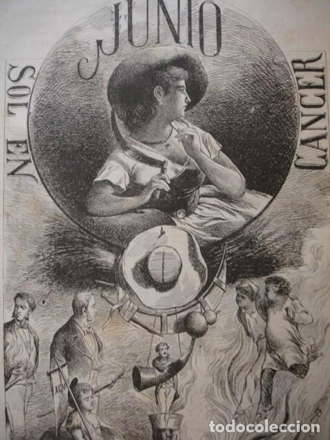 Arte: ALEGORIA MES DE JUNIO .A&Ntilde;O 1880 - Foto 1