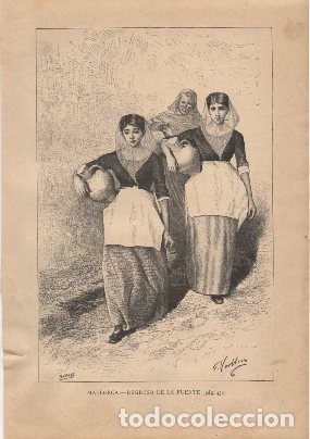 Art: XILOGRAFIA DE MALLORCA: REGRESO DE LA FUENTE   G-BAL-001