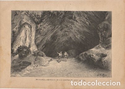 Art: XILOGRAFIA DE MALLORCA: ENTRADA DE LAS GRUTAS DE ARTA   G-BAL-002
