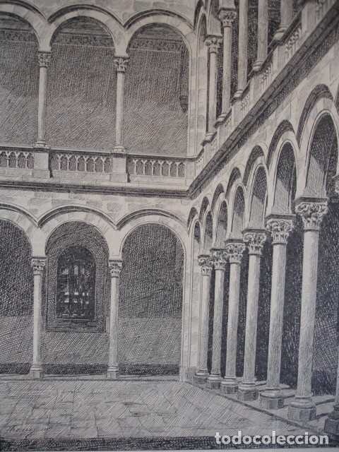 Arte: BARCELONA CLAUSTRO CONCILIAR  .A&Ntilde;O 1890 - Foto 1