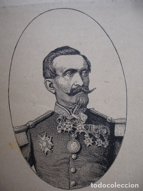 Arte: GENERAL BARON DE AMBERT .A&Ntilde;O 1890 - Foto 1