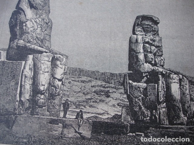 Arte: COLOSOS DE MEMNON .A&Ntilde;O 1890 - Foto 1