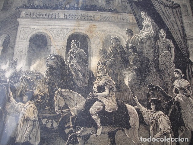 Arte: BERLIN CABALGATA EN HONOR DE MOLTKE .A&Ntilde;O 1890 - Foto 1