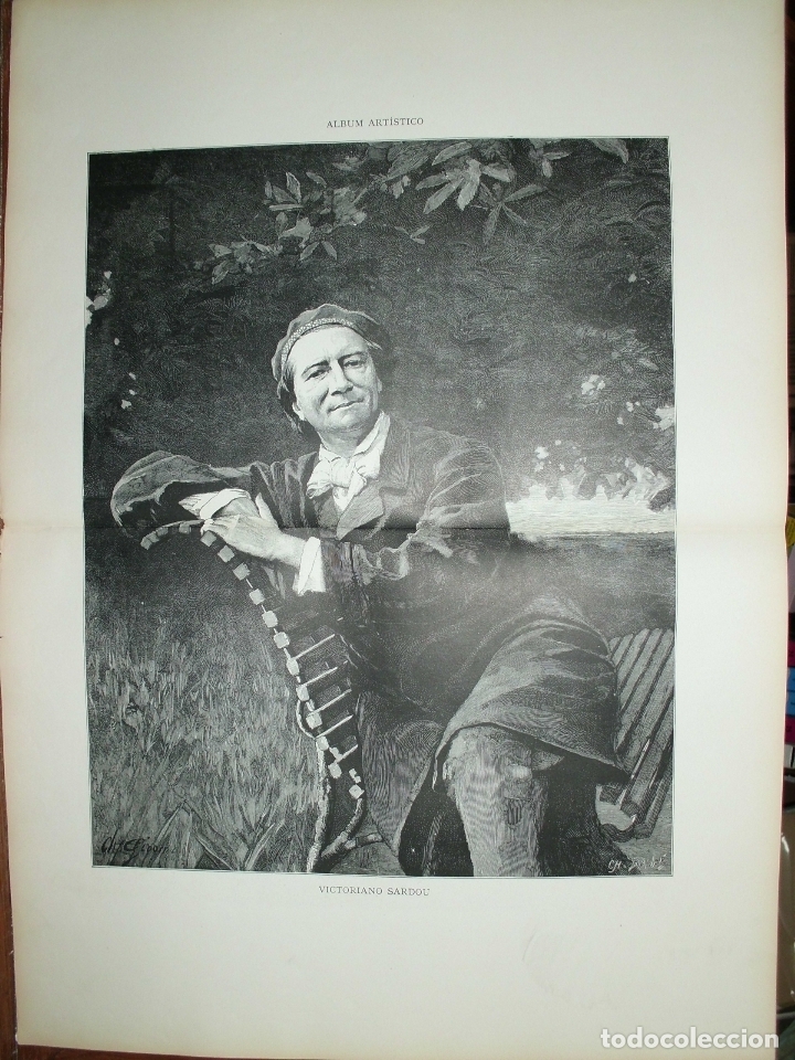 Arte: XILOGRAFIA: VICTORIANO SARDOU. ILUSTRACION ARTISTICA G-ILUSESP-005