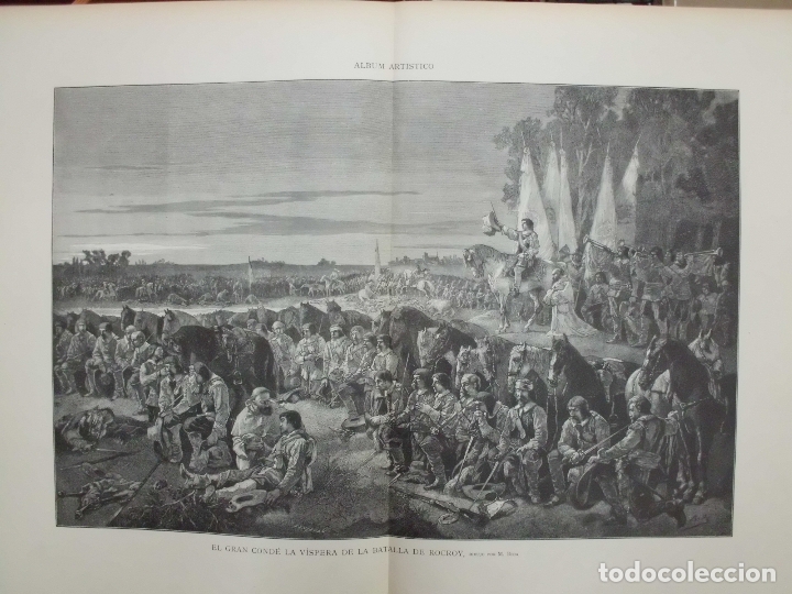 Arte: XILOGRAFIA: EL GRAN CONDE LA VISPERA DE LA BATALLA DE ROCKROY. LA ILUS. ARTISTICA  G-ILUSESP-037