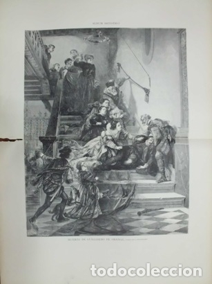 Arte: XILOGRAFIA: MUERTE DE GUILLERMO DE ORANGE. CUADRO DE G. LINDENSCHMIT    G-ILUSESP-068