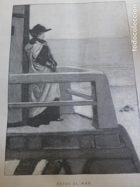 Arte: ADIOS AL MAR DE J. DUEZ XILOGRAFIA 1890 - Foto 1