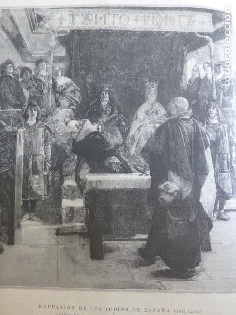 Arte: EXPLUSION DE LOS JUDIOS DE ESPA&Ntilde;A XILOGRAFIA 1890 - Foto 1