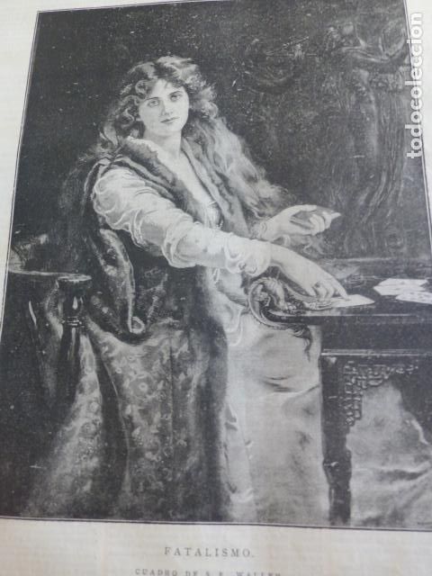 Arte: FATALISMO XILOGRAFIA 1890 - Foto 1