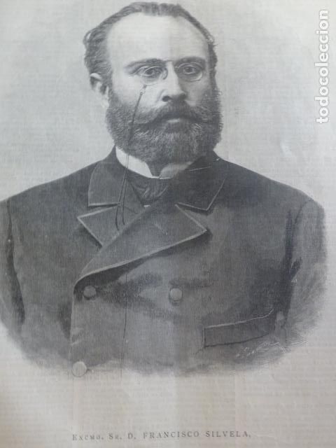 Arte: FRANCISCO SILVELA XILOGRAFIA 1890 - Foto 1