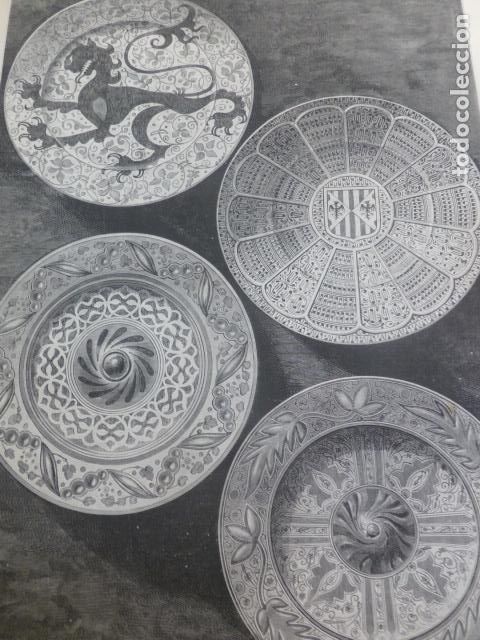 Arte: PLATOS HISPANO ARABES XILOGRAFIA 1893 - Foto 1