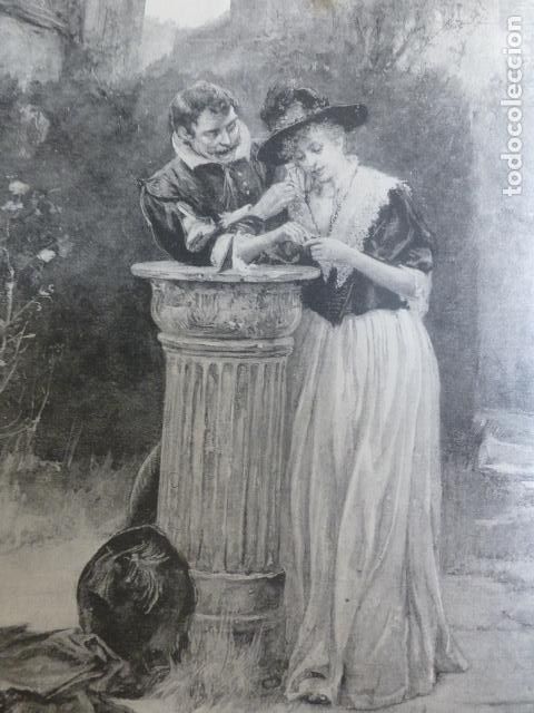 Arte: EL CUMPLEA&Ntilde;OS XILOGRAFIA 1893 - Foto 1