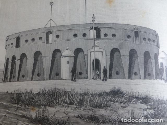 Arte: TORRE DE LOS CAMELLOS XILOGRAFIA 1893 - Foto 1