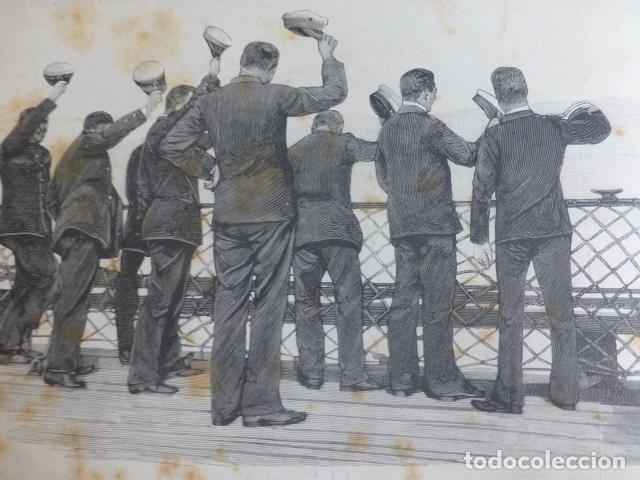 Arte: ESCUADRA RUSA XILOGRAFIA 1893 - Foto 1