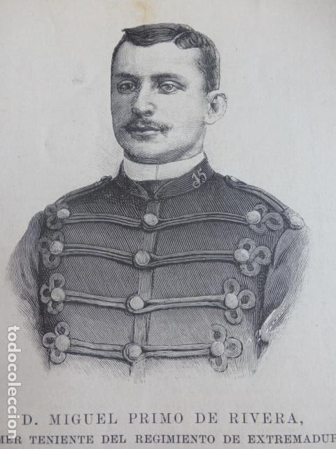 Arte: MIGUEL PRIMO DE RIVERA XILOGRAFIA 1893 - Foto 1