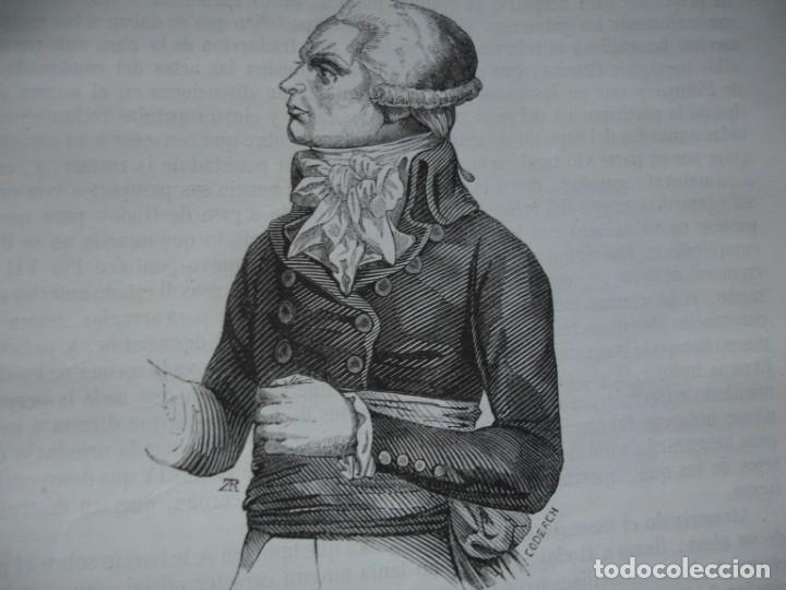 Arte: ROBESPIERRE .GRABADO DEL A&Ntilde;O 1851 - Foto 1
