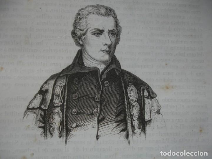 Arte: WILLIAM PITT .GRABADO DEL A&Ntilde;O 1851 - Foto 1