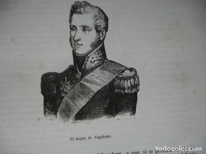 Arte: DUQUE DE ANGULEMA .GRABADO DEL A&Ntilde;O 1851 - Foto 1