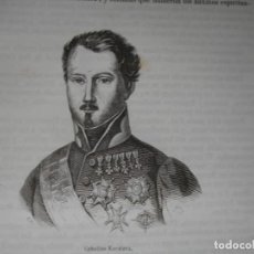 Arte: CEBALLOS ESCALERA . REINADO DE ISABEL II .GRABADO DEL AÑO 1851