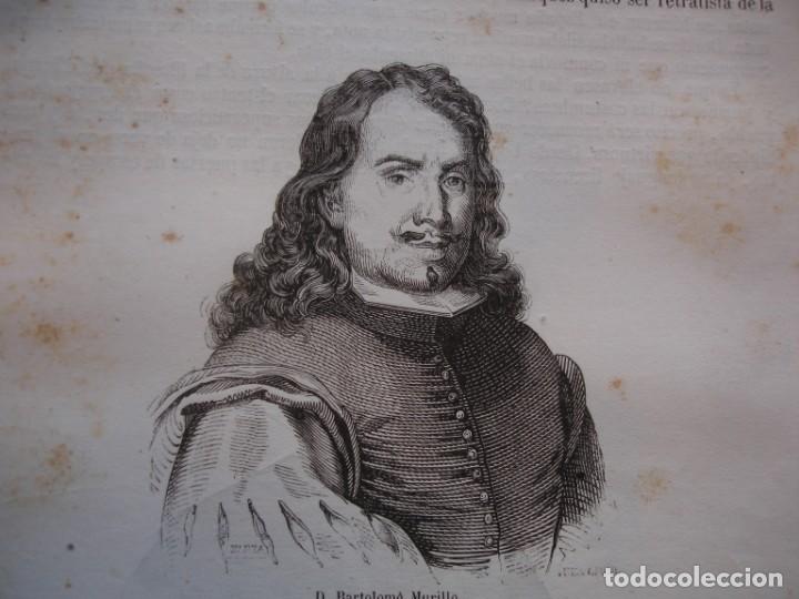 Arte: BARTOLOME MURILLO . .GRABADO DEL A&Ntilde;O 1850 - Foto 1