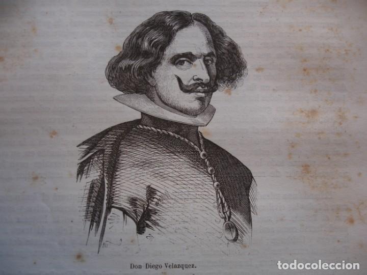 Arte: DIEGO VELAZQUEZ . .GRABADO DEL A&Ntilde;O 1850 - Foto 1