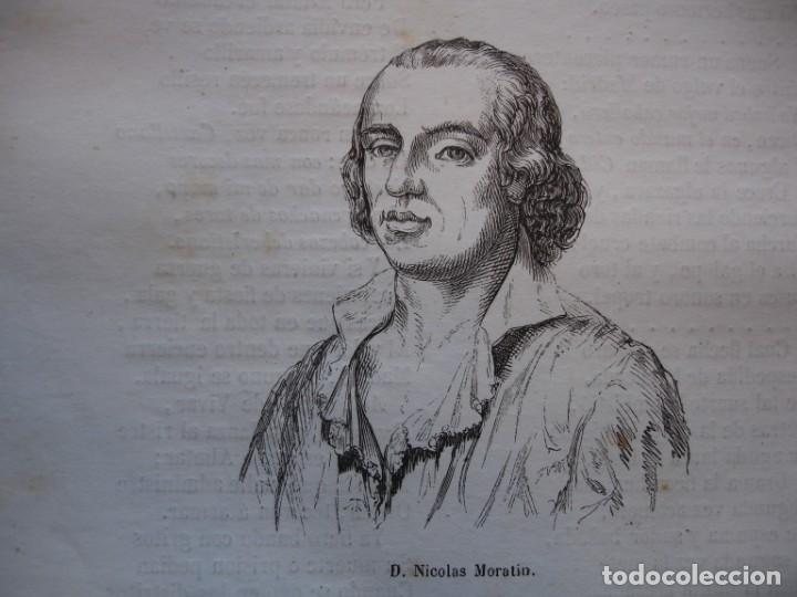 Arte: NICOLAS MORATIN .GRABADO DEL A&Ntilde;O 1850 - Foto 1