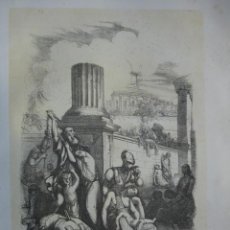 Arte: DESTRUCION DE NUMANCIA .GRABADO DEL AÑO 1848. Lote 246065545