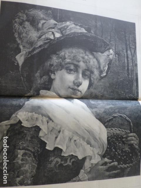 Kunst: LAS CEREZAS ANTIGUO GRABADO XILOGRAFICO XILOGRAFIA 1883